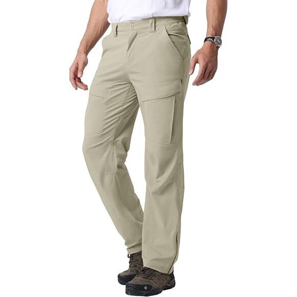 Men's Pants Size 42 Casual Cargo Stretch Pants Lightweight Waterproof UPF 50+ - Picture 1 of 7